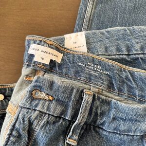 Good American Classic Blue Denim Jeans! Size 16! NWT!